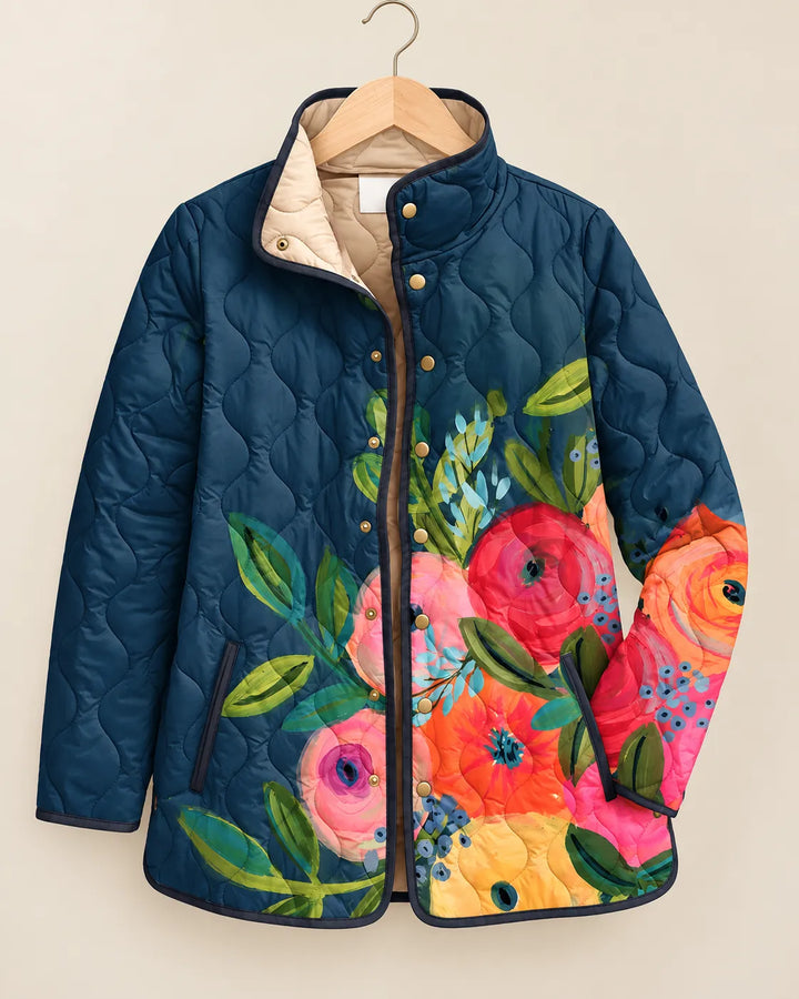 Liora Garden Patchwork Floral Quilted Jacket