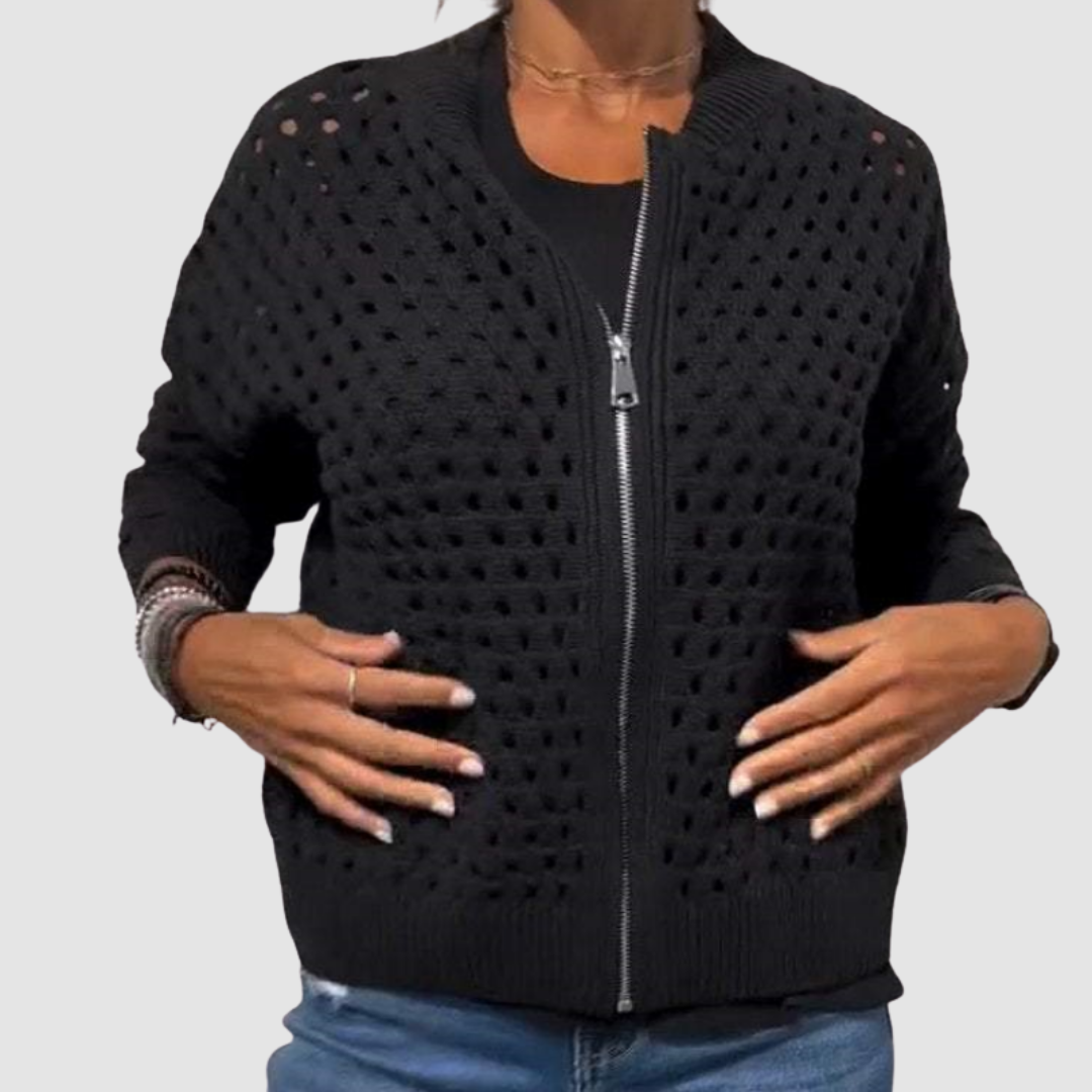 Desiree | Relaxed Zip-Up Cardigan
