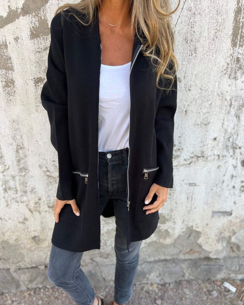 Camille | Hooded Long Sleeve Cardigan