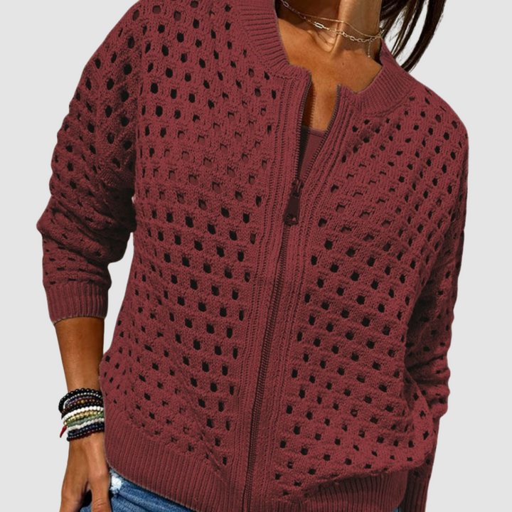 Desiree | Relaxed Zip-Up Cardigan