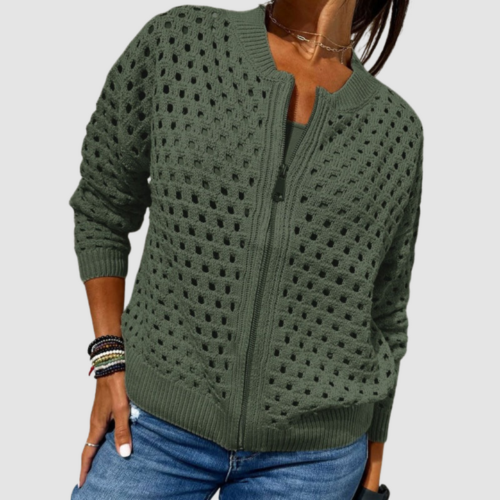 Desiree | Relaxed Zip-Up Cardigan