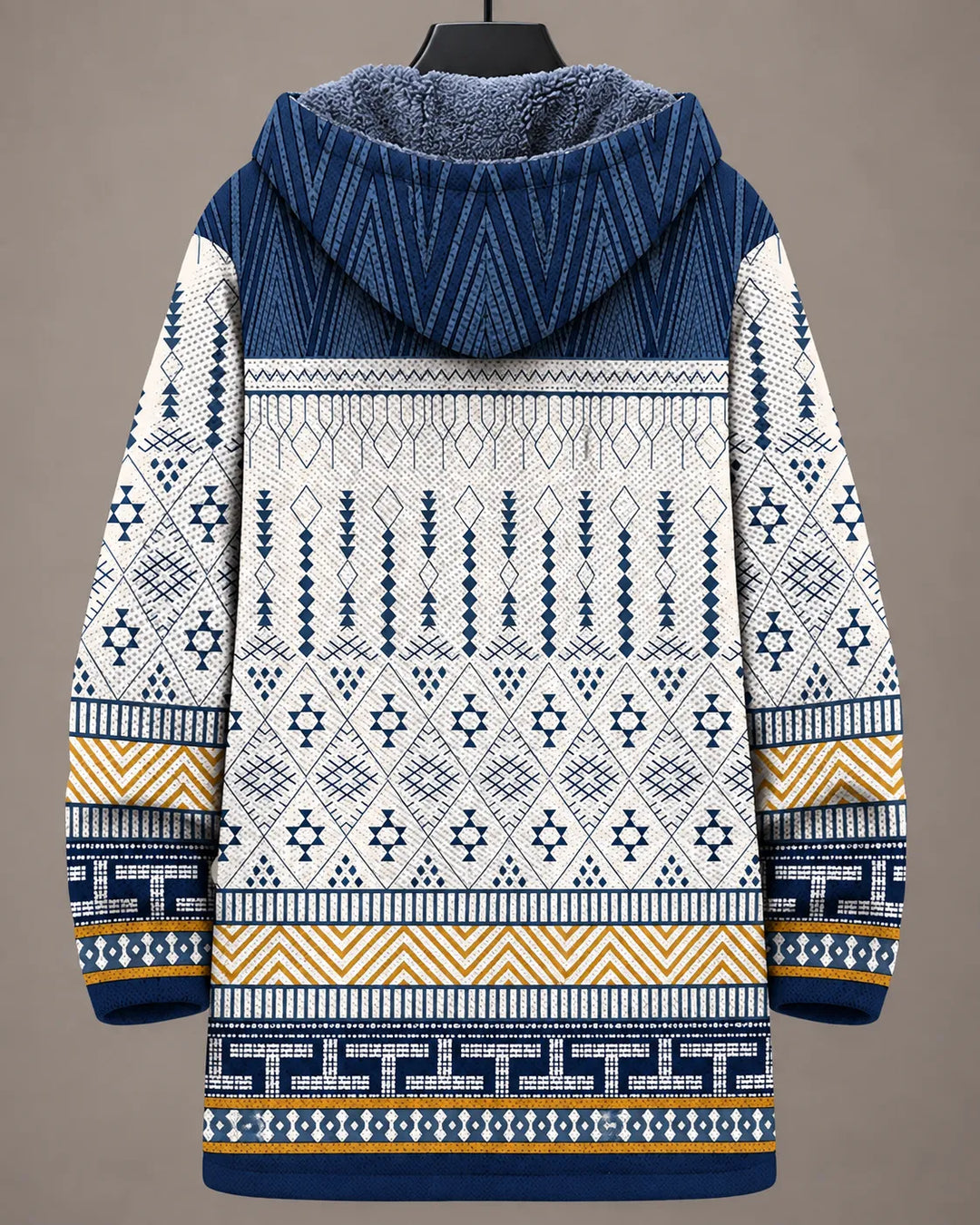 Elara Heritage Geometric Hooded Jacket