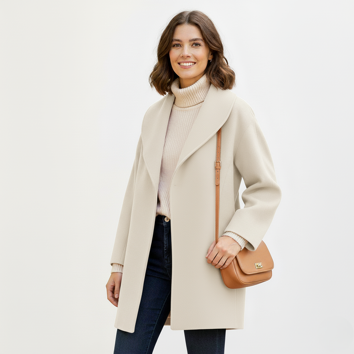 Yvonne - Draped Longline Coat