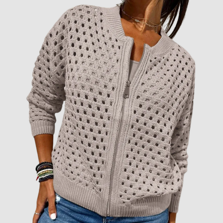 Desiree | Relaxed Zip-Up Cardigan