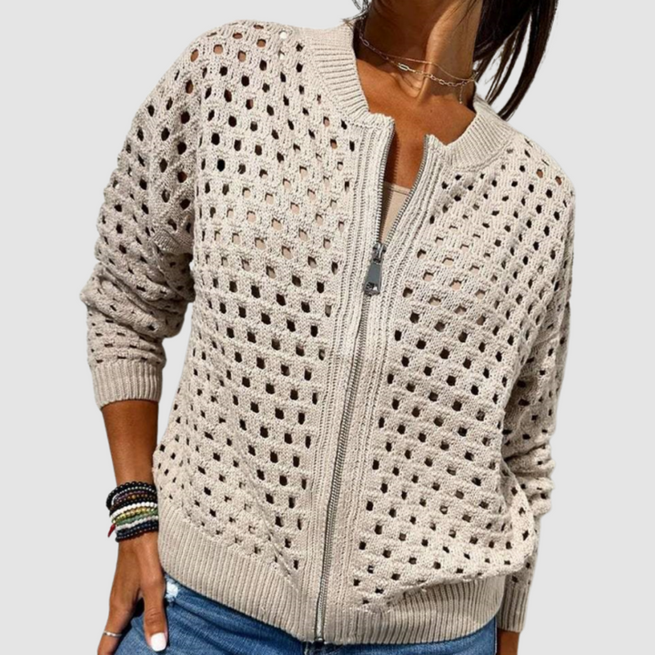 Desiree | Relaxed Zip-Up Cardigan