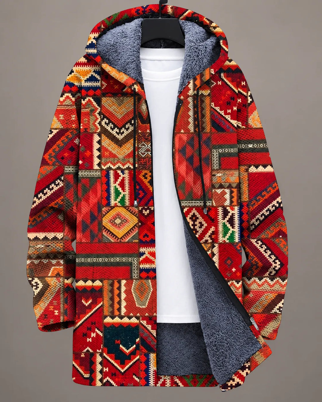 Camille Modern Patchwork Hooded Jacket