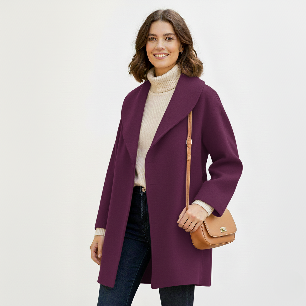 Yvonne - Draped Longline Coat