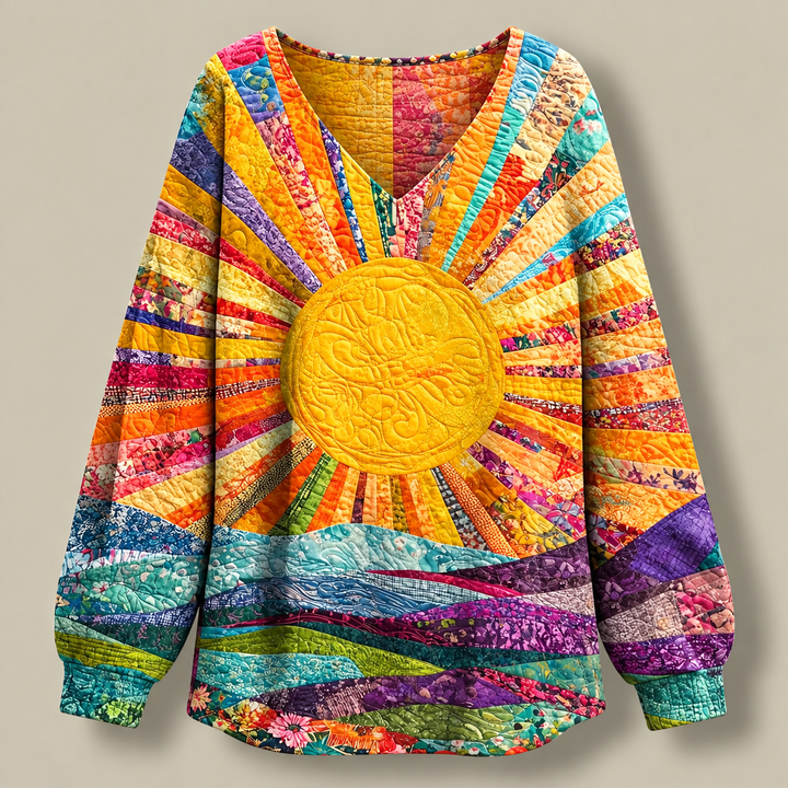 Abigail | Quilted V-neck Jumper