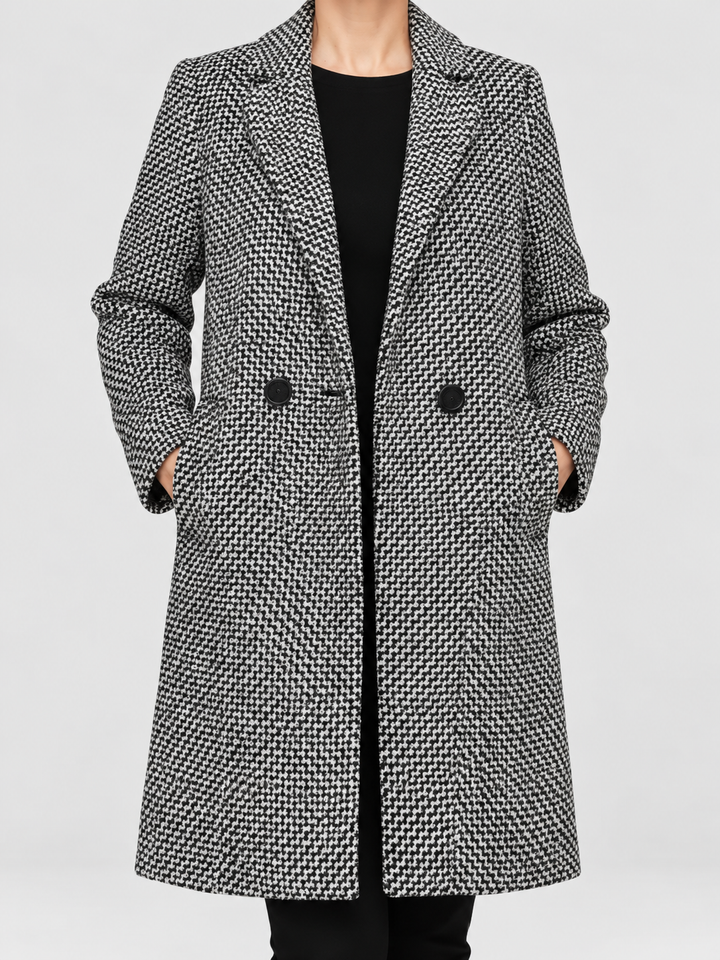 Yasmin | Textured Tailored Long Coat