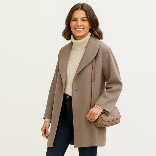 Yvonne - Draped Longline Coat