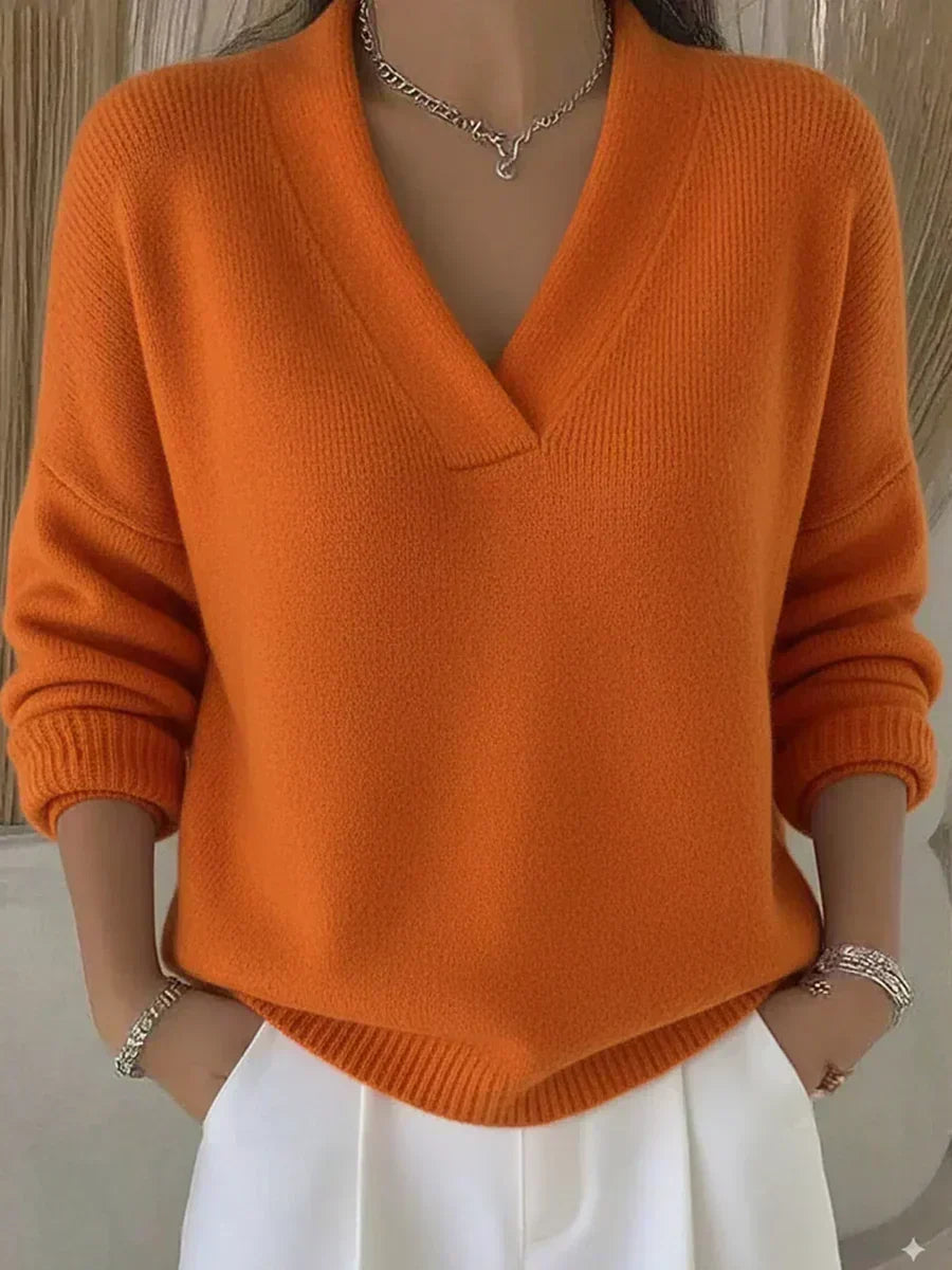 Vivelle | Relaxed V Neck Sweater