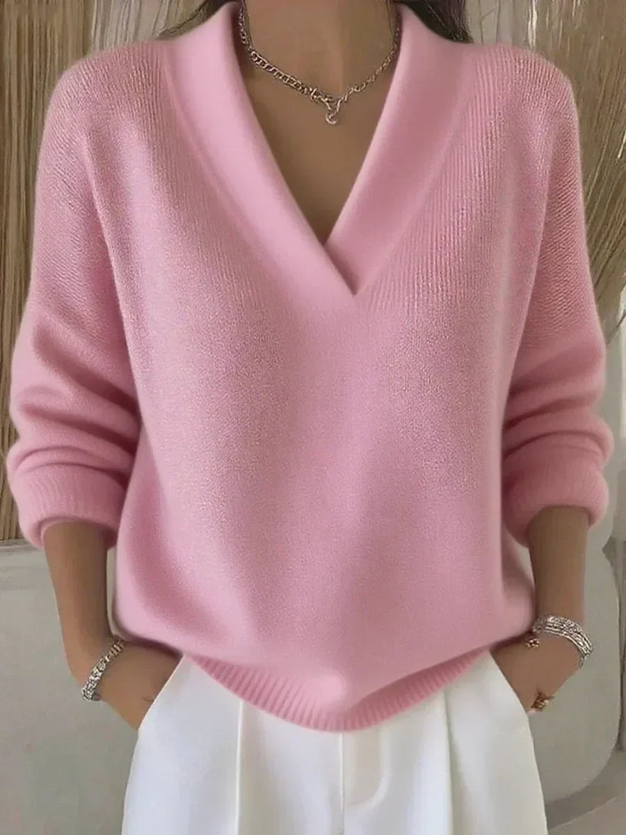 Vivelle | Relaxed V Neck Sweater