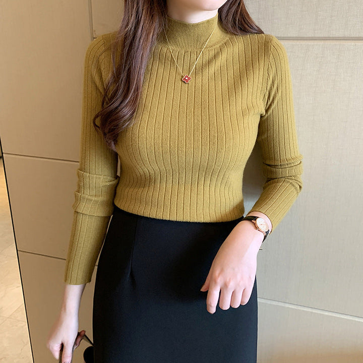 Zayenna Slim Fit Half Turtleneck Knit Top