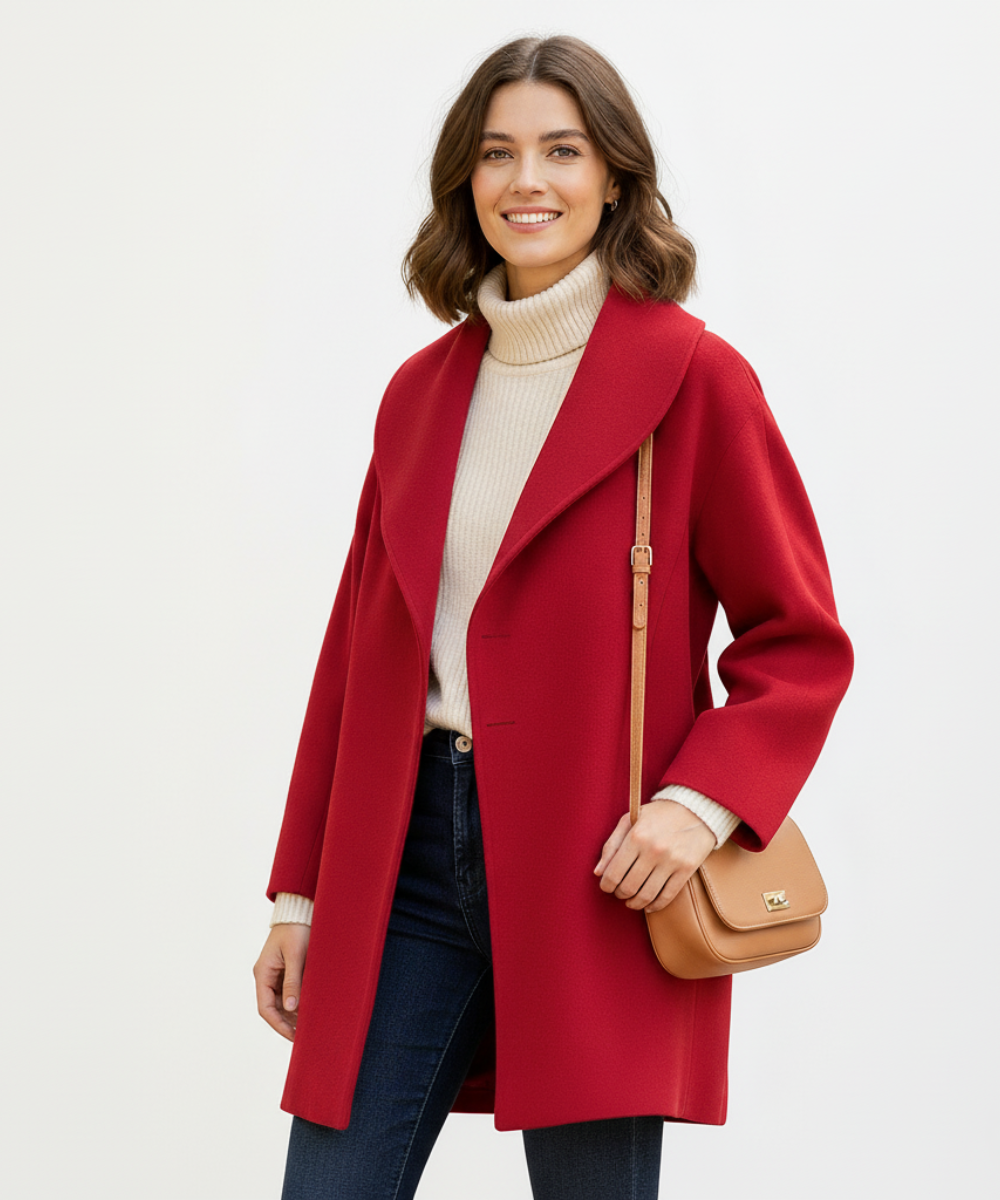 Yvonne - Draped Longline Coat