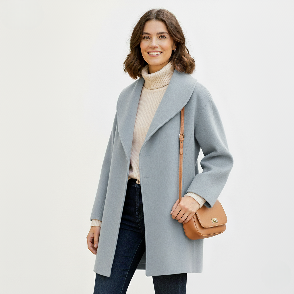 Yvonne - Draped Longline Coat