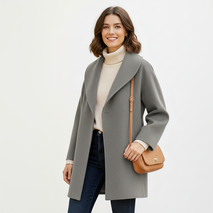 Yvonne - Draped Longline Coat