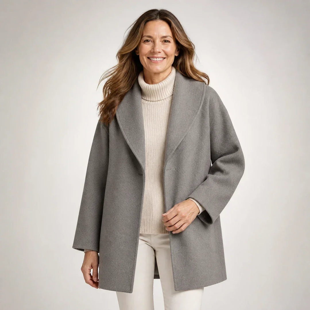 Yvonne - Draped Longline Coat