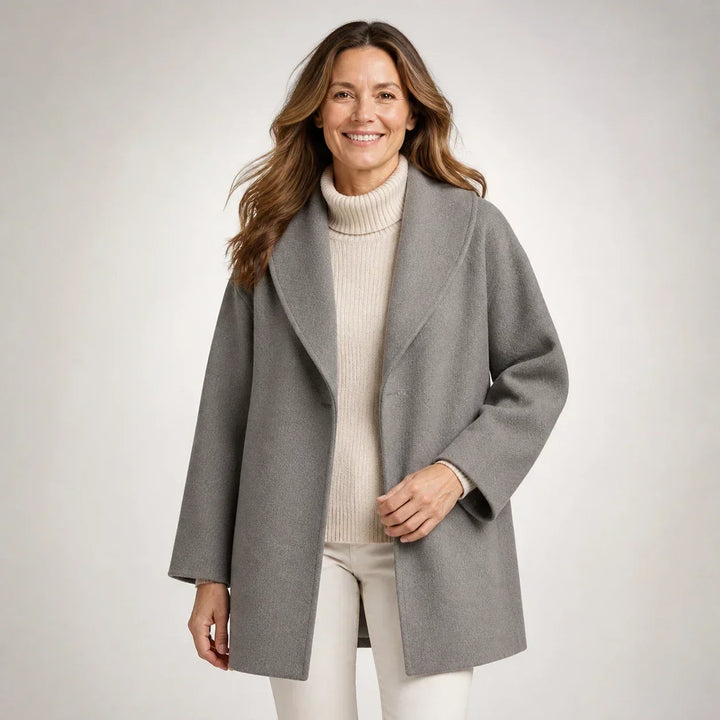 Yvonne - Draped Longline Coat