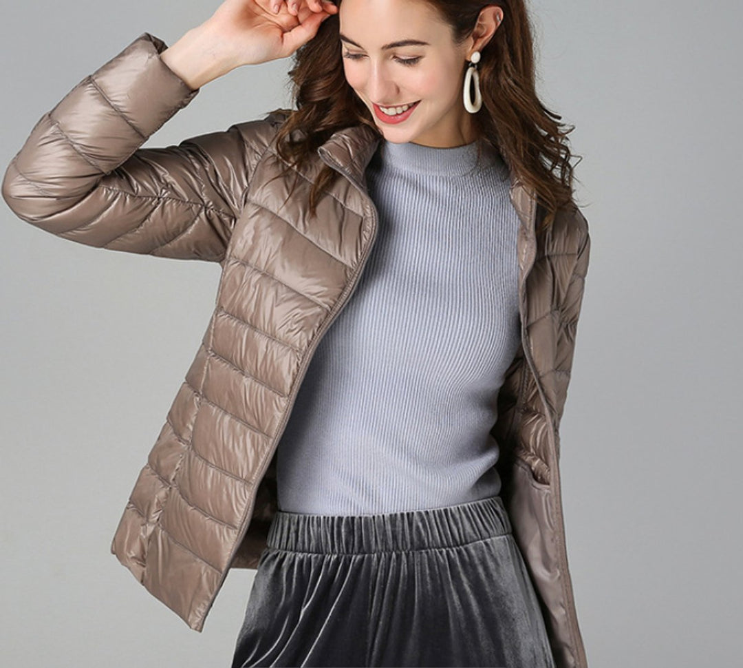 ABIGAIL | Quilted puffer coat with stand collar