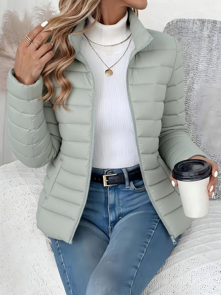 ABIGAIL | Quilted puffer coat with stand collar