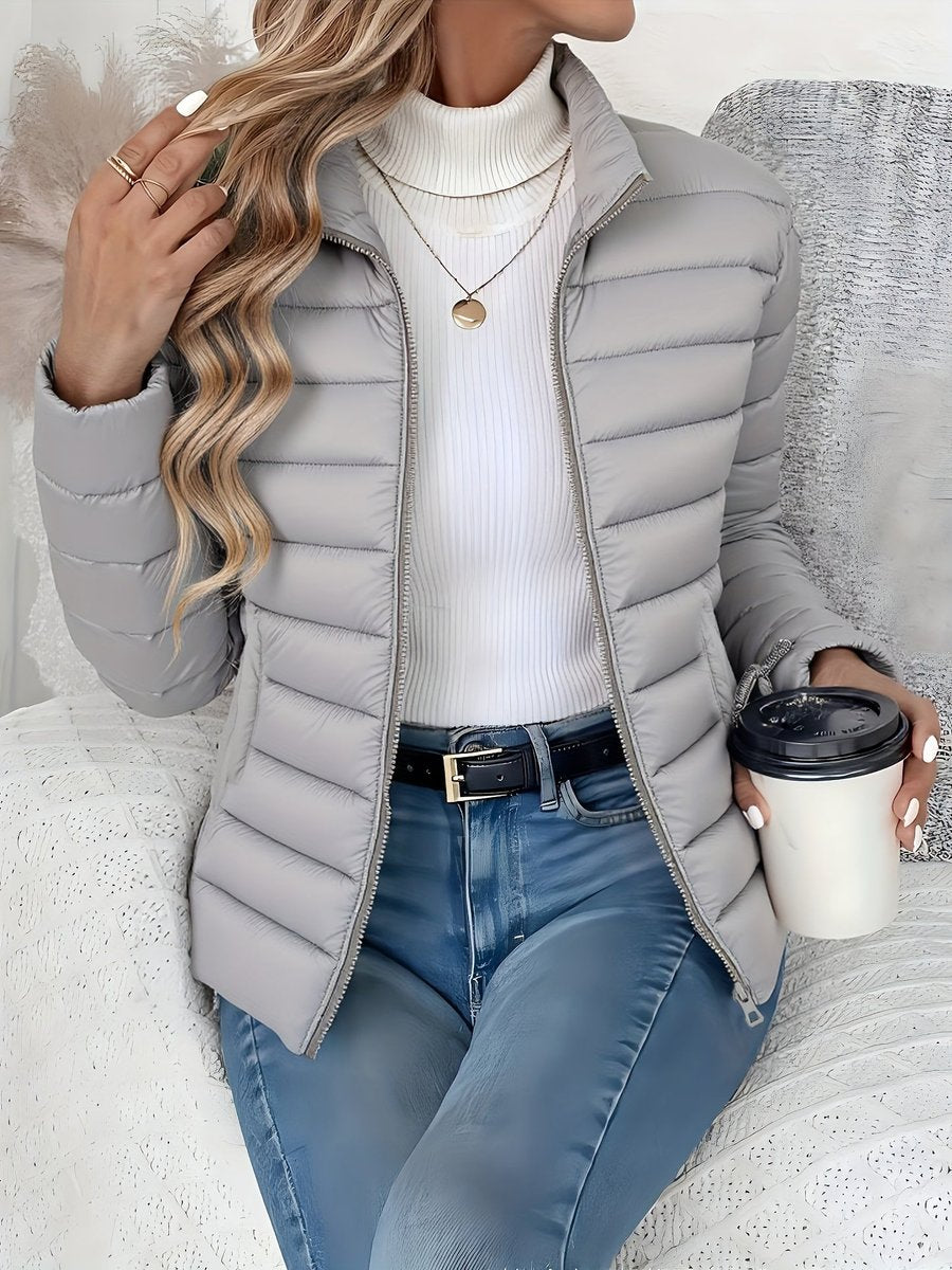 ABIGAIL | Quilted puffer coat with stand collar