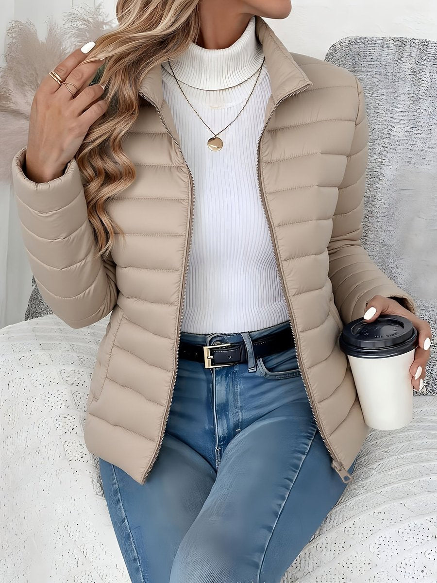 ABIGAIL | Quilted puffer coat with stand collar