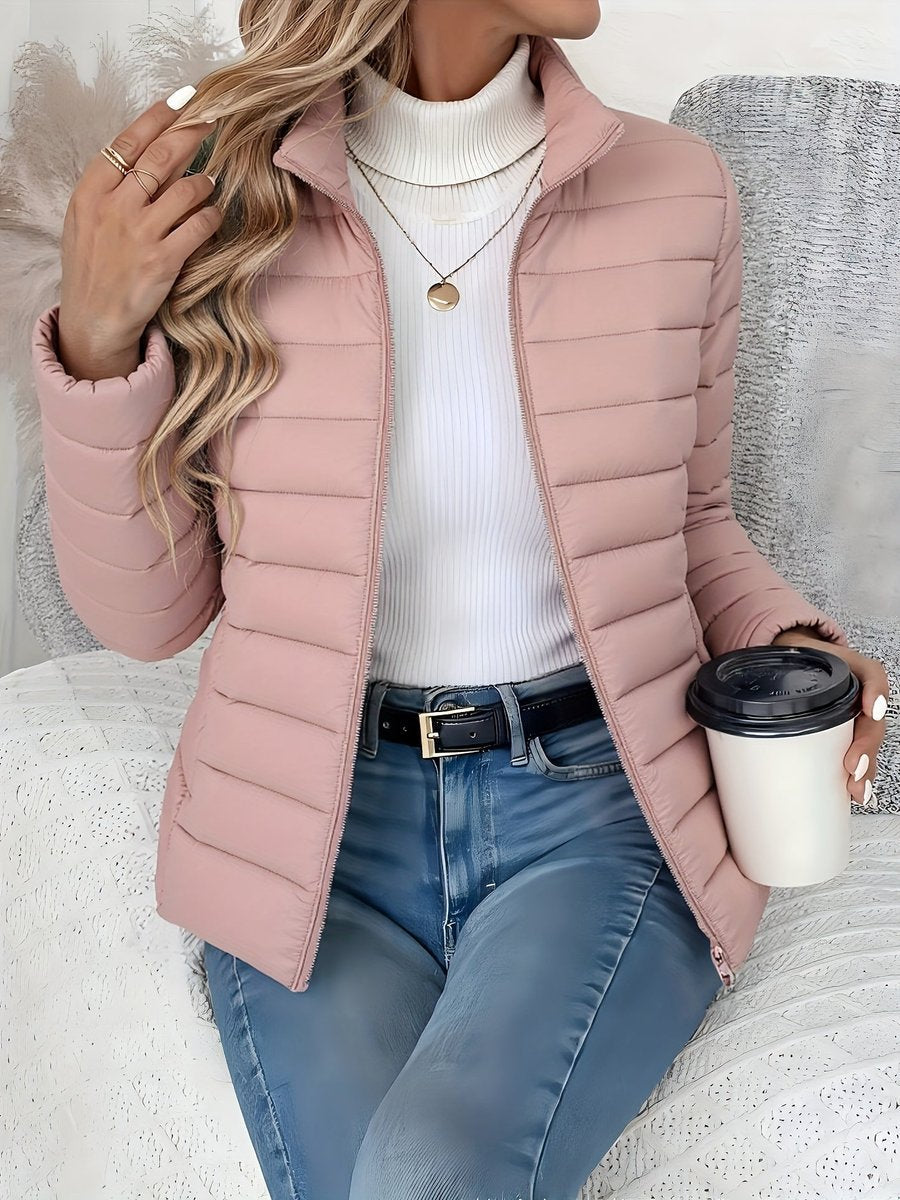 ABIGAIL | Quilted puffer coat with stand collar